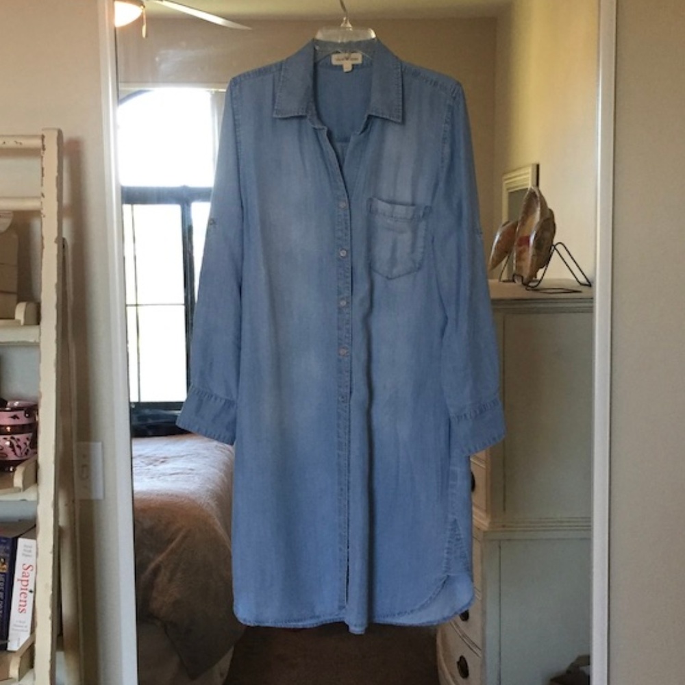 Cloth and Stone Denim Shirt Dress Size Large
